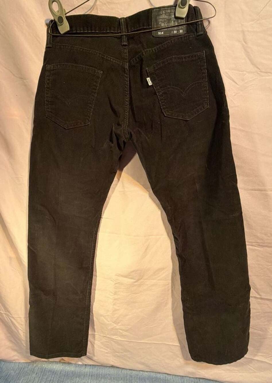 Levi's 514 Corduroy Pants Size W30 L30 Black